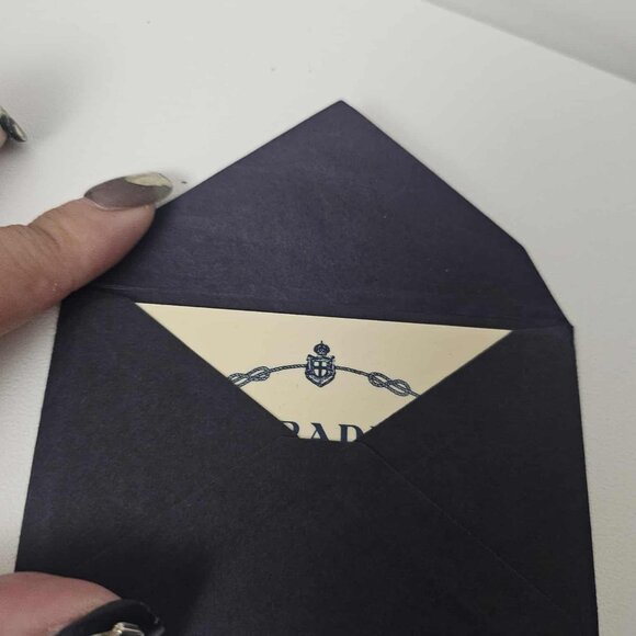 Prada Gray Nylon and Leather Trifold Wallet - Picture 11 of 12